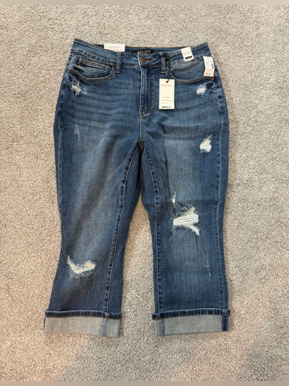 Judy Blue Ripped Dark Blue Skinny Jeans